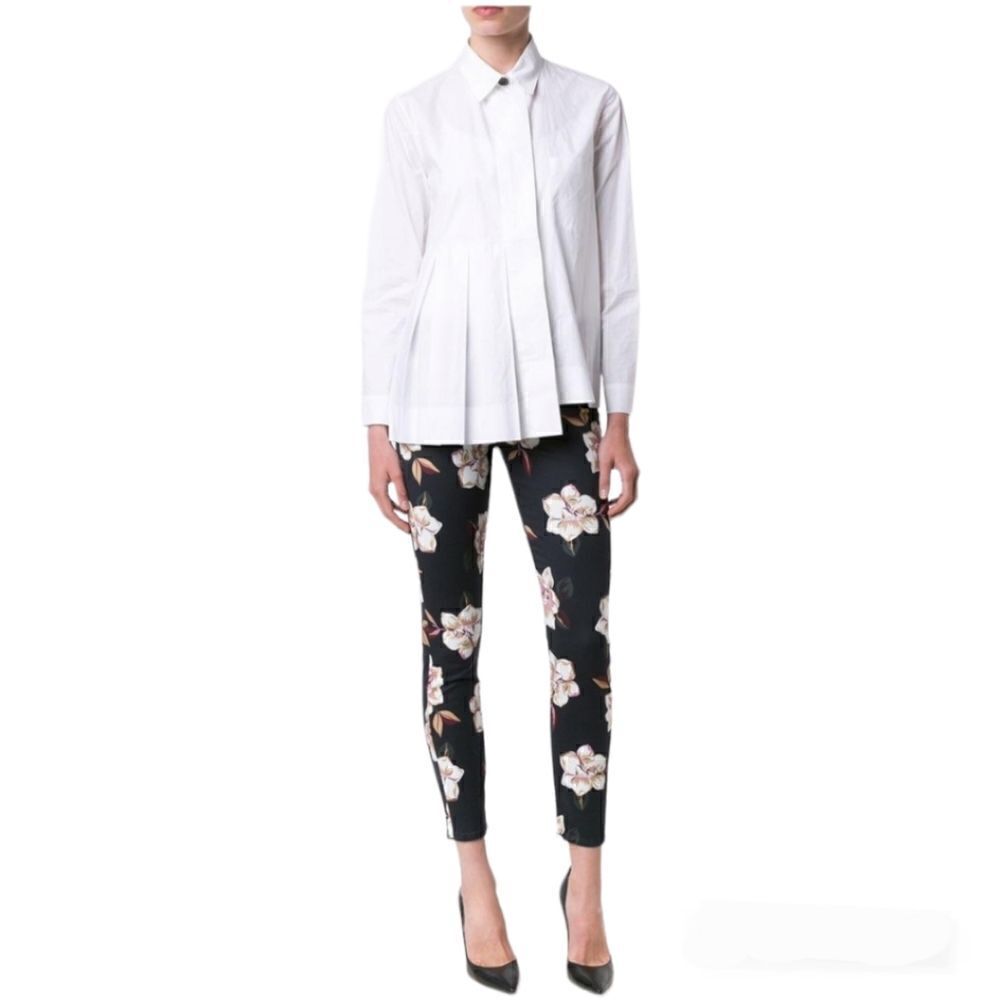 7 for all mankind Navy Blue Floral spring Print Ankle Skinny Jean - Picture 2 of 16